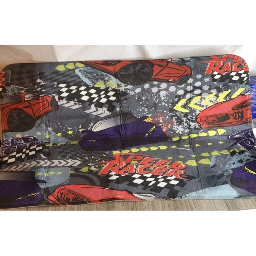 Speed Racer Race Car rug mat 31x20 NEW!